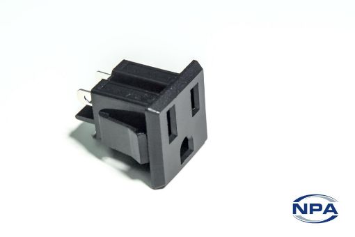 Picture of NEMA 5-15R US Outlet Panel Mount