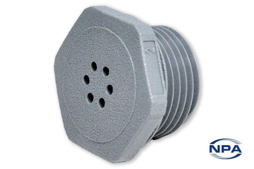 Picture of Hole Plug Vented Threaded Grey