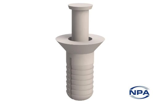 Rivet Anchor With Plastic Drive Pin Natural | NPA