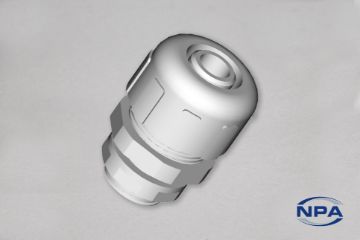 Show details for Conduit Fitting Liquid Tight Grey Picture of Conduit Fitting Liquid Tight Grey