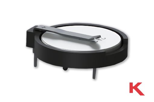 Picture of Coin Cell Holder 24mm Black