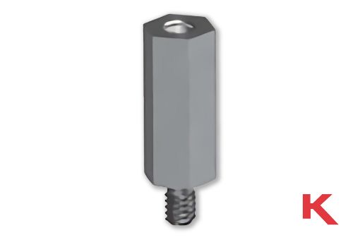 Picture of Spacer Threaded Clear Iridite