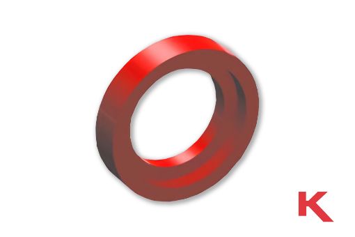Picture of Polarising Washer Insulated Red