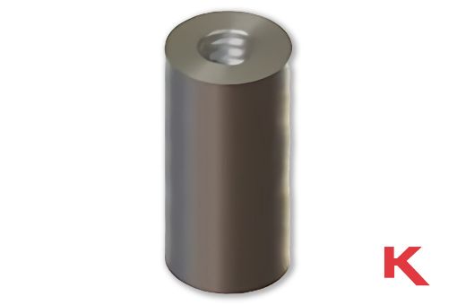 Picture of Spacer Threaded Clear Iridite
