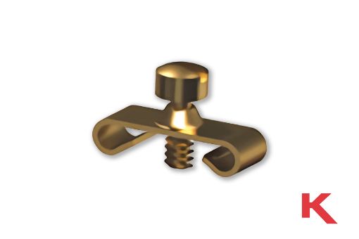 Picture of Panel Mounting "Bow Tie" Retaining Clip Yellow Chromate