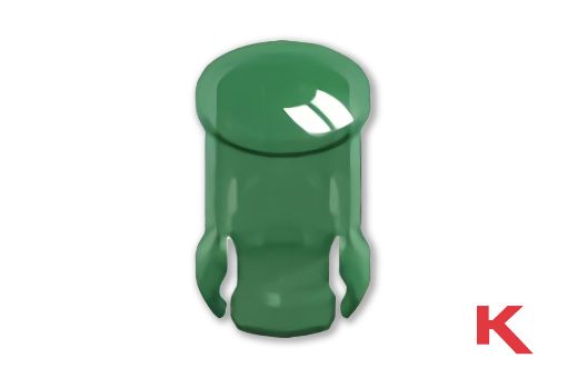 Picture of LED Lens Cap Round Green