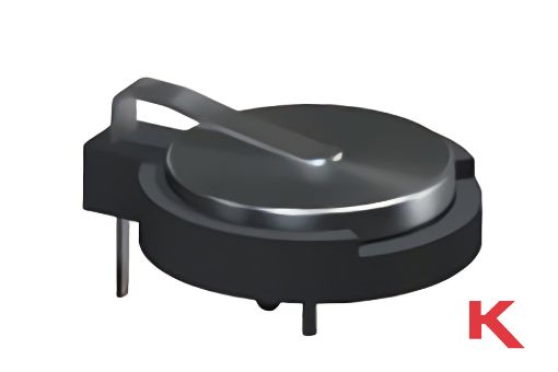 Picture of Coin Cell Holder 16mm Black