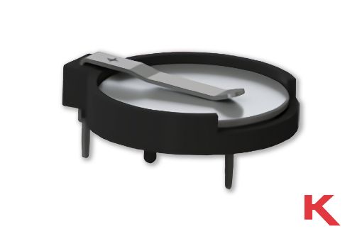 Picture of Coin Cell Holder Compact 23mm Black