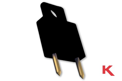 Picture of Micro Pin Insulated Shorting Plug Black