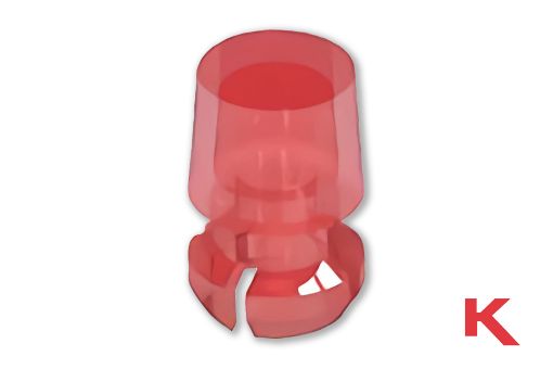 Picture of LED Lens Cap Round Red