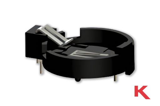 Picture of Coin Cell Holder Vibra-Fit / EZ-Out 20mm Black