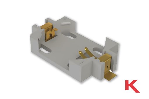 Picture of Coin Cell Holder Vibra-Fit 20mm Grey