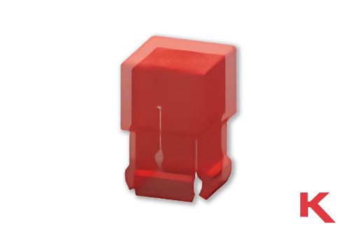 Picture of LED Lens Cap Square Red