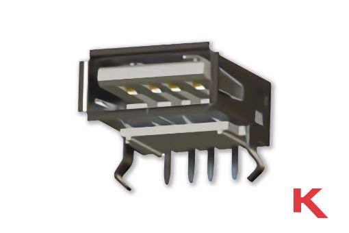 Picture of USB 2.0 Type A Socket Thru-Hole Mount