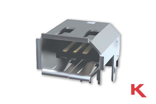 Picture of IEEE 1394 Socket Thru-Hole Mount