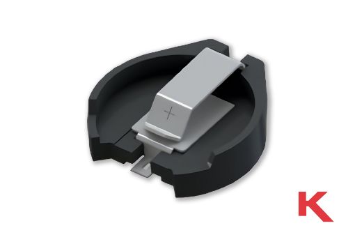Picture of Coin Cell Holder Heavy Duty 23mm Black