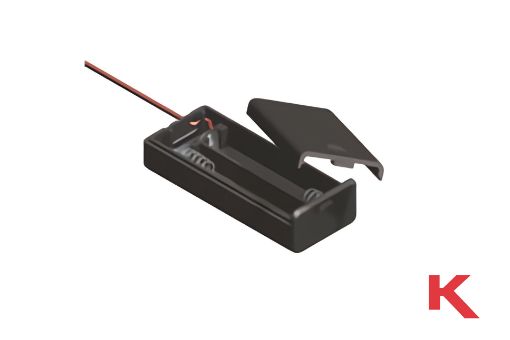 Picture of Battery Holder AA Black
