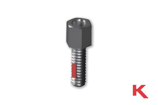 Picture of Jack Screw With Nylon Patch Clear Chromate