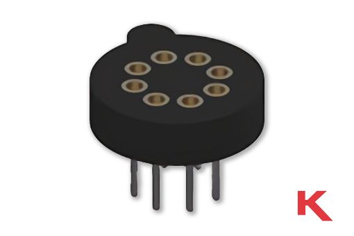 Picture of TO-5 Transistor Socket Moulded Black