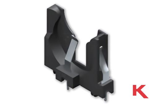 Picture of Coin Cell Holder Vertical / Slimline 24mm Black