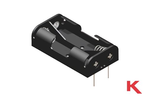 Picture of Battery Holder N, 12 Volt Black