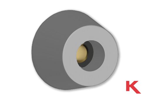 Picture of Bumper Recessed Head Grey