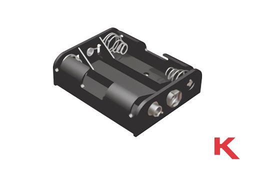 Picture of Battery Holder AA Black