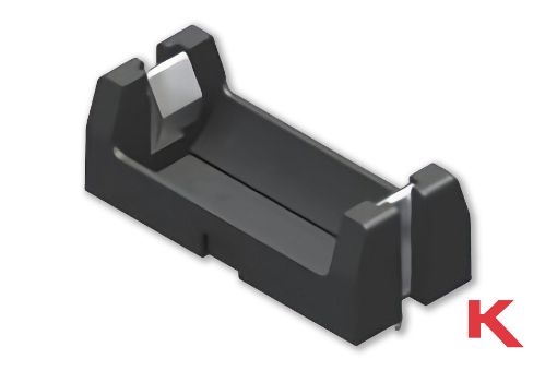 Picture of Battery Holder ½AA Black