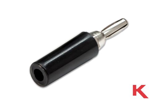 Picture of 4.5mm Banana Plug Solder Mount Black
