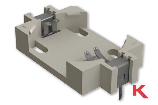 Picture of Coin Cell Holder Vibra-Fit 20mm Grey