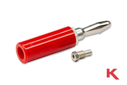Picture of 4.5mm Banana Plug Solderless Red