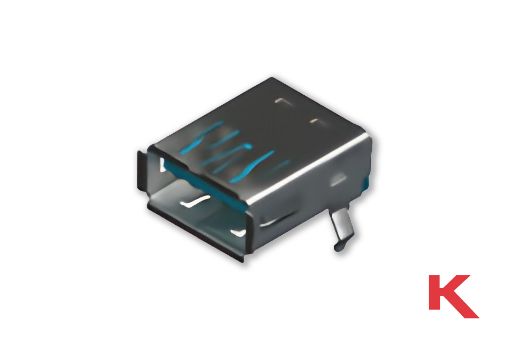 Picture of USB 3.0 Type A Socket Thru-Hole Mount