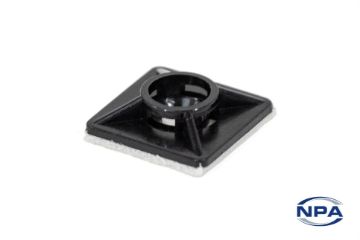 Show details for Cable Tie Mount Four Way Black Picture of Cable Tie Mount Four Way Black